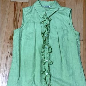 Richard Malcolm Green Linen with Ruffles